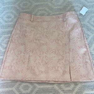 Pink snakeskin skirt